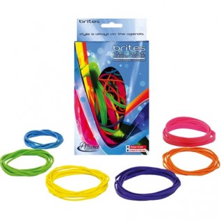 Wholesale Non-LatexRubber Band: Discounts on Alliance Rubber Brites 07706 Pic Pac - Non-Latex Colored Elastic Bands - Various Sizes - Approximately 36 Bands ALL07706