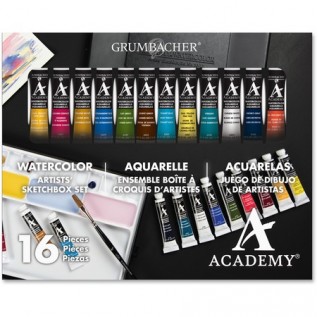 Grumbacher Watercolor 12-Color Paint Set
