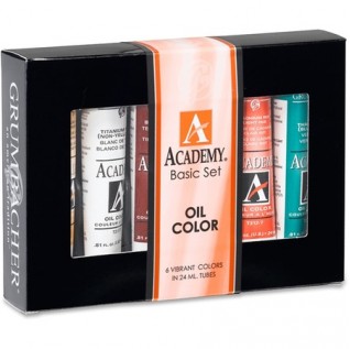 Grumbacher Oil Basic 6-Color Paint Set