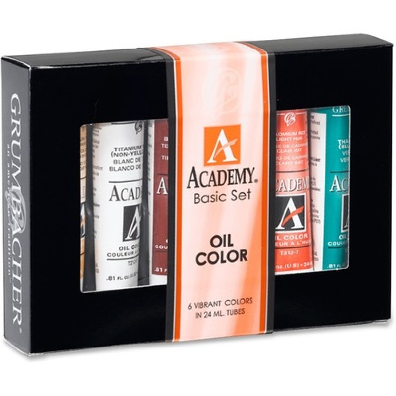 Grumbacher Oil Basic 6-Color Paint Set