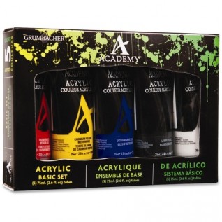 Wholesale Molotow Paints: Discounts on Grumbacher Acrylic Basic 5-Color Paint Set GRUBASICSET