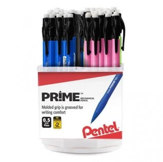PRIME Mechanical Pencil, (0.5mm) Fine line, Assorted Barrels, Spinner Display - 48 Pieces