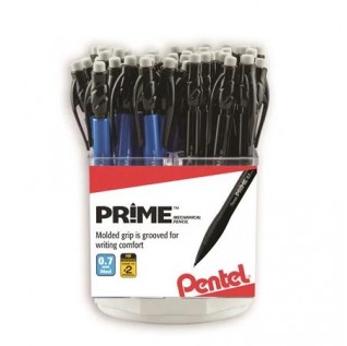 PRIME Mechanical Pencil (0.7mm) (Black, Black), Spinner Display - 48 Pieces