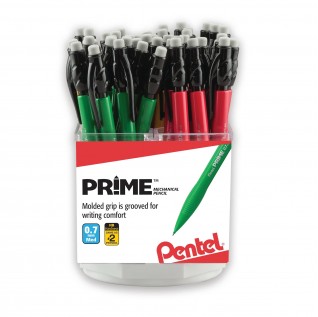 PRIME Mechanical Pencil (0.7mm) Assorted Barrels, Spinner Display - 48 Pieces