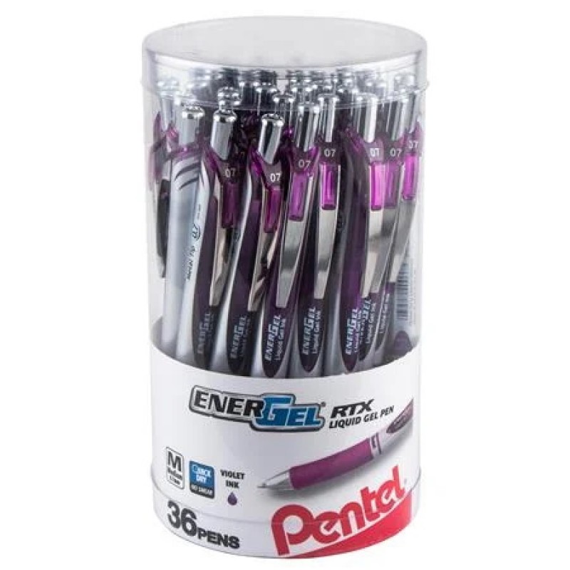 EnerGel Pearl Retractable Liquid Gel Pen, (0.7mm) Metal Tip, Medium Line, Orange Accent, Orange Ink