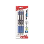 EnerGel RTX Retractable Liquid Gel Pen, (1.0mm) Metal Tip, Bold Line, Assorted Ink (B/C/D/V) 4-Pk