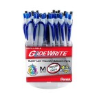 GlideWrite with TechniFlo Ink Ballpoint Pen, (1.0mm) Med. Line, Black/Blue Ink, 48 Pieces
