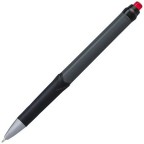 GlideWrite Gun Metal Barrel Ballpoint Pen, (0.7mm), Fine Line, Red Ink