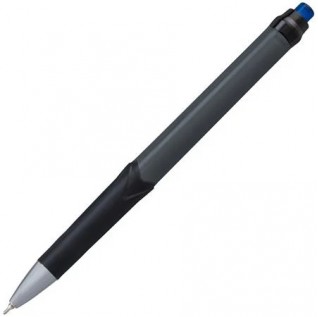 GlideWrite Gun Metal Barrel Ballpoint Pen, (0.7mm), Fine Line, Blue Ink