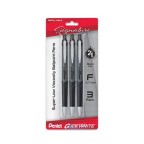 GlideWrite Signature Gun Metal, (0.7mm) Needle Tip, Black Ink, 3-pk