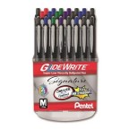 GlideWrite Signature Ballpoint Pen, (1.0mm) Med. Line, Black Barrel, Assorted Ink, Open Stock Display, 48 pcs.