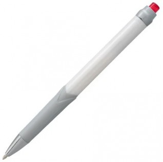 GlideWrite Signature Ballpoint Pen Pearl White Barrel, (1.0mm) Medium line, Red Ink