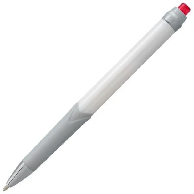 GlideWrite Signature Ballpoint Pen Pearl White Barrel, (1.0mm) Medium line, Red Ink