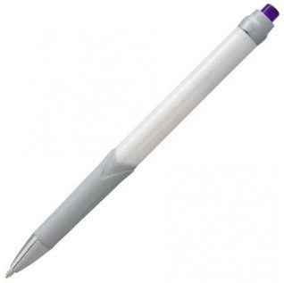 GlideWrite Signature Ballpoint Pen Pearl White Barrel, (1.0mm) Medium line, Violet Ink