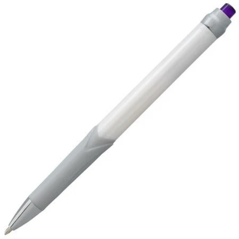 GlideWrite Signature Ballpoint Pen Pearl White Barrel, (1.0mm) Medium line, Violet Ink