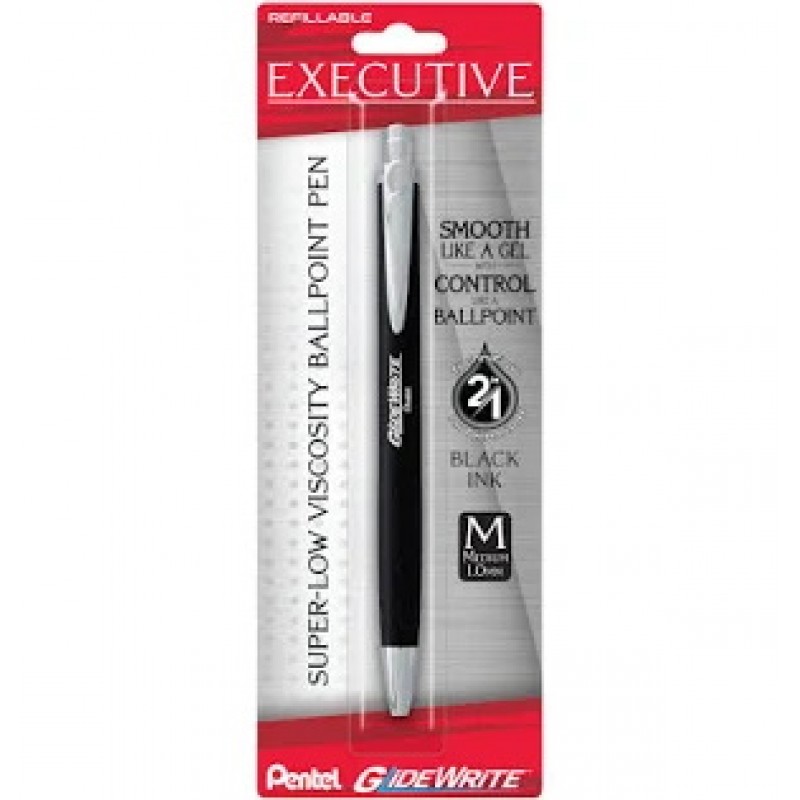 UPC 072512281345 GlideWrite Executive Ballpoint Pen, (1.0mm) Medium line, Black Metal Barrel, Black Ink