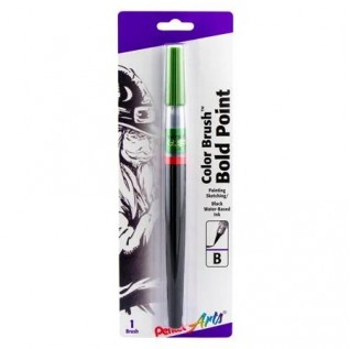 Pentel Arts Brush, Bold Point, Black Ink 1-Pk