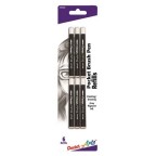 Refills for Pentel Arts Pocket Brush, Gray Pigment Ink, 6-pk