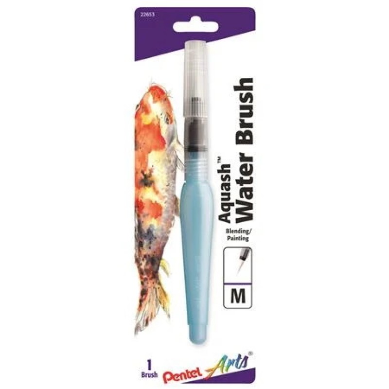 Pentel Arts Aquash Water Brush Fine Point Medium 1-Pk