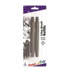 Refills for Pentel Arts Color Brush, Gray Pigment Ink, 2-pk