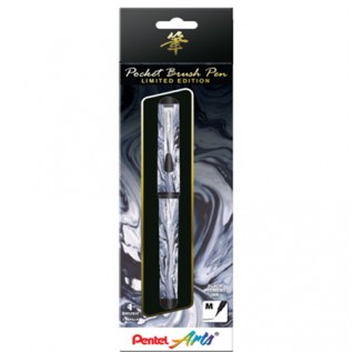 Pentel Arts Limited Edition Pocket Brush, Marble Wrap
