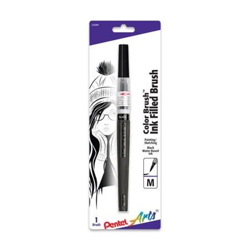 Pentel Arts Color Brush Black 1-Pk