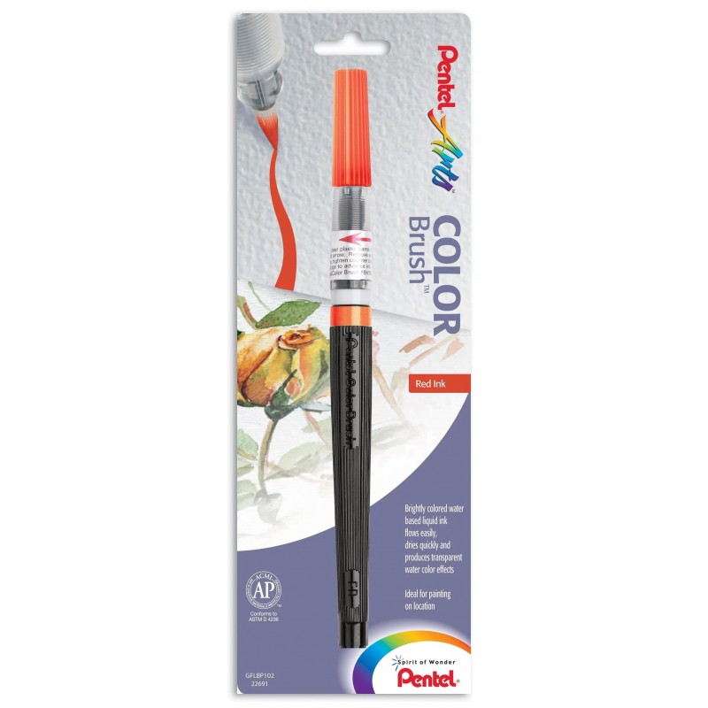 Pentel Arts Color Brush Red 1-Pk