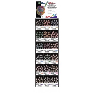 Pentel Arts Solar Pop Neon Gel Ink Tower Display - 216 Pieces