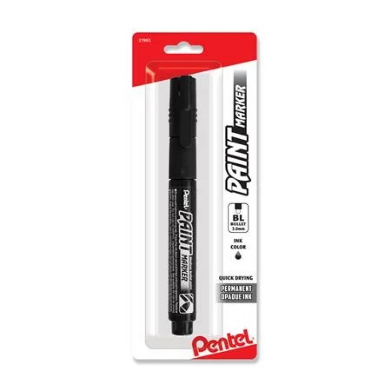 Paint Markers, Medium Bullet Point, Black Ink, 1-pk