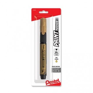 Paint Markers, Medium Bullet Point, Gold Ink, 1-pk