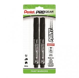 Pentel ProGear Paint Marker - Black Ink, 2-pk