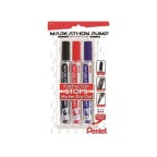 Markathon Pump Permanent Marker, Chisel Tip, Assorted Colors (A,B,C), 3-pk