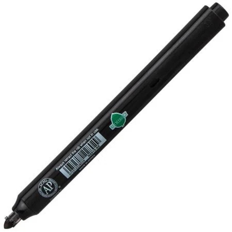 Handy-Line S Retractable Permanent Marker, Fine Bullet Tip, Black Ink