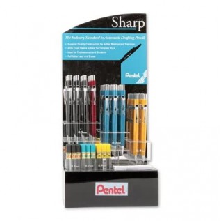 Sharp Premium Mechanical Pencil, (0.5/0.7/0.9mm) Assorted Barrel Colors, Open Stock Display - 72 Pieces