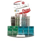 Sharp Metallic Mechanical Pencil, (0.7mm) Assorted Colors, Open Stock Display with Lead - 96 Pieces