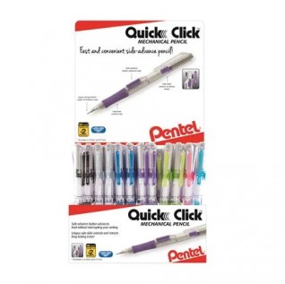 QUICK CLICK Mechanical Pencil (0.5mm/0.7mm), Fine/Medium, Open Stock Display - 144 Pieces