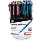 Quick Click POP Mechanical Pencil, (0.7mm) Med. Line, Assorted Barrels, Spinner Display - 42 Pieces