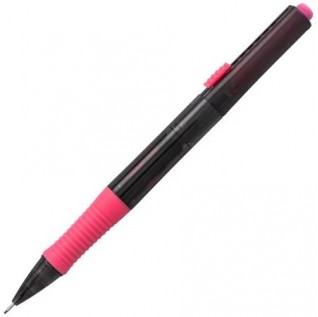 QUICK CLICK POP Mechanical Pencil, (0.7mm) Medium 2B Lead, Black Barrel w/Pink Trim