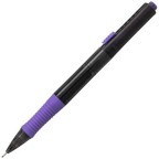 QUICK CLICK POP Mechanical Pencil, (0.7mm) Medium 2B Lead, Black Barrel w/Violet Trim