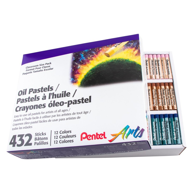 Pentel Arts Oil Pastels - 432 Piece Classroom Size Pack