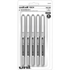 uniball™ Vision Rollerball Pen Fine Pen Point - 0.7 mm Pen Point Size - Black - 5 / Pack