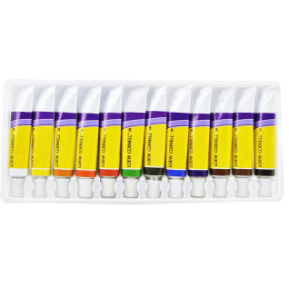 Art supplies value pack includes 12 acrylic paints 25 paint brushes and 4 window markers