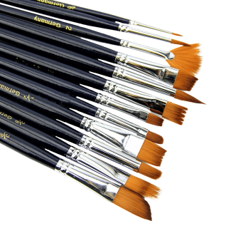 Artist paint brush set nylon hair watercolor acrylic oil painting supplies