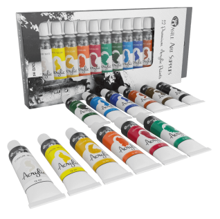 Castle art supplies acrylic paint set pack of 12_colors