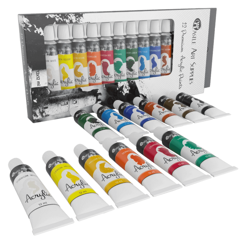 Castle art supplies acrylic paint set pack of 12_colors