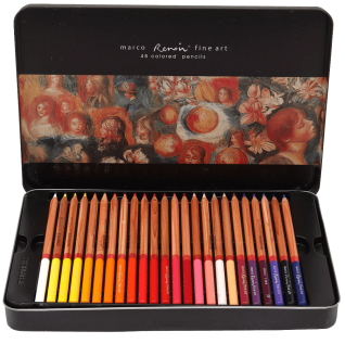 Color set marco renoir fine art drawing oil base non toxic pencils