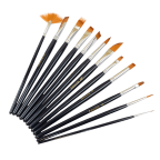 Outop 12pcs nylon hair paint brus set