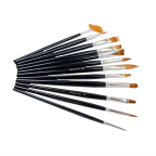 Outop 12pcs nylon hair paint brus set