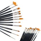 Outop 12pcs nylon hair paint brus set