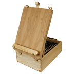 Wood box easel painting set 12 tubes of oil colors